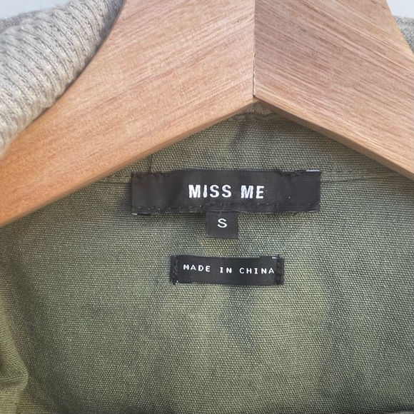 Miss Me Green Hooded Utility Jacket Size S - Picture 12 of 14